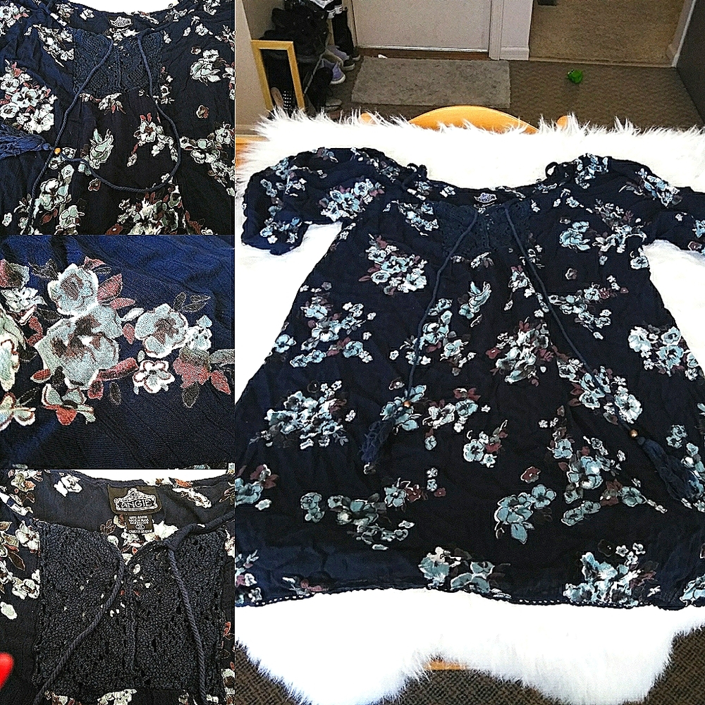 Blue floral dress